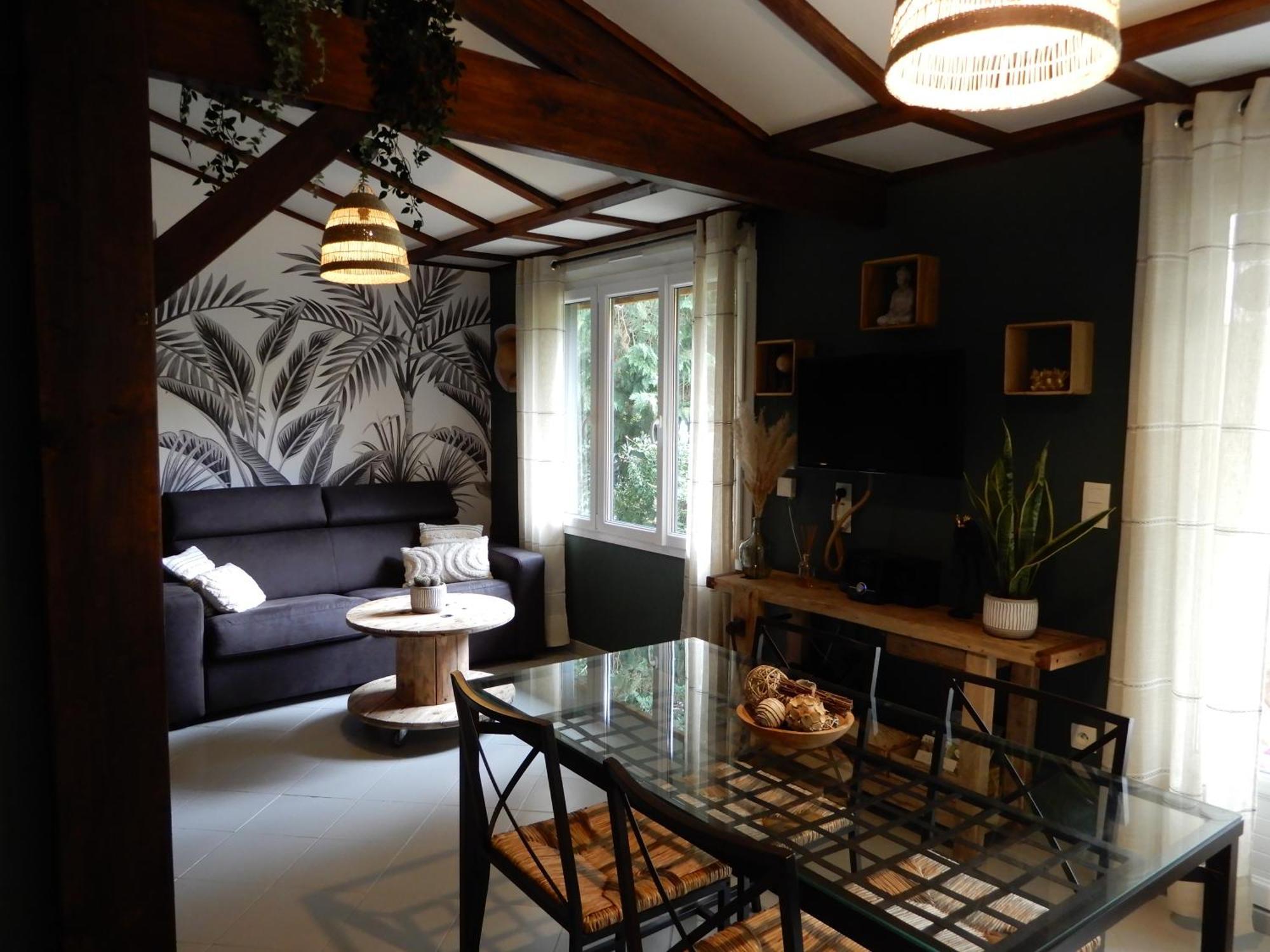 Le Cottage Exotique Du Lutin Many & Son Bain Nordique Saint-Christophe-Sur-Conde Exterior photo